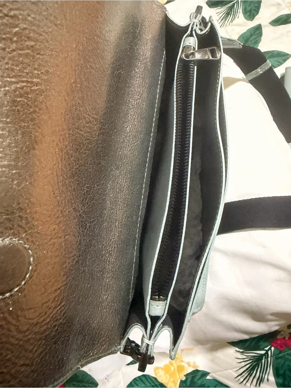 Botkier Light Blue Pebbled Leather Crossbody